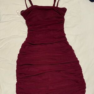 Teeze Me Burgundy Mini Dress